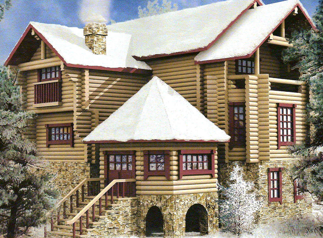 Сказочный бревенчатый дом